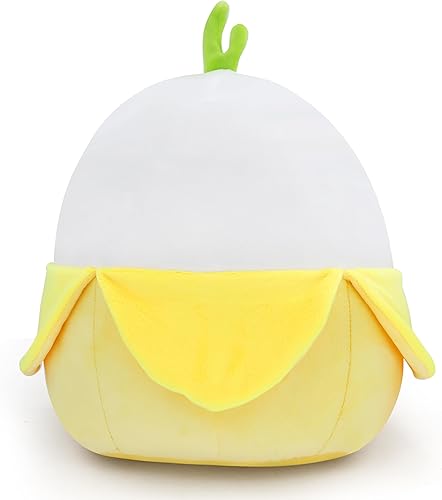 Miniatura 4 de LXSLFY Peluche de animal de plátano de 11 pulgadas, almohada Kawaii de animales de peluche, regalos para niños y niñas (pato, 11 pulgadas)