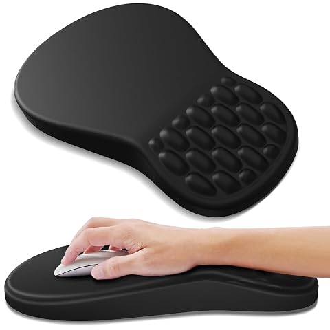 YIWEI Ergonomic Mouse Pad with Wrist Support - Gel Memory Foam Mouse Mat for Computer Keyboard Laptop -