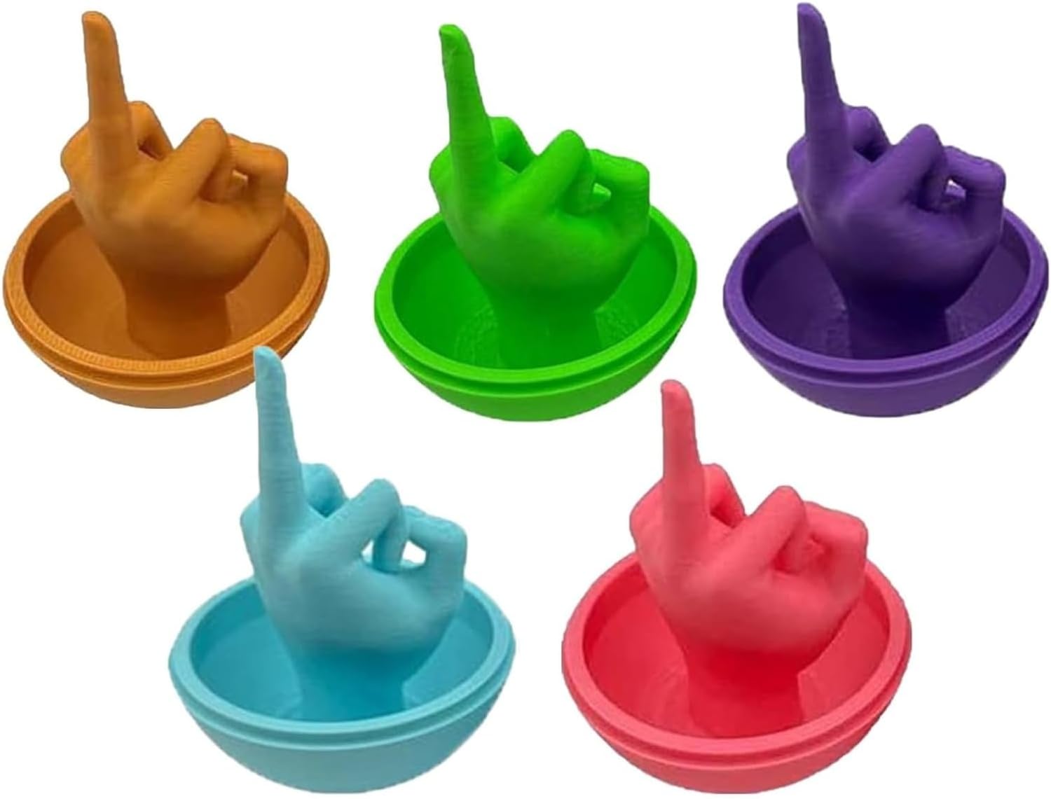 Middle Finger Easter Egg,Funny 3D Printed Middle Finger Egg,Easter Egg Surpise Funny 3D Printed,Funny Gag Gift Ideas, Give The Middle Finger to Your Loved One,Pranks for Adults(A-5pcs)