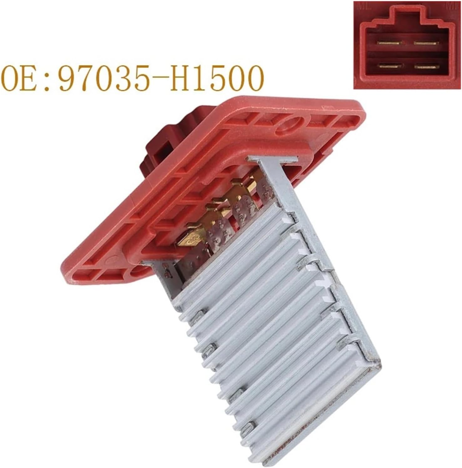 HVAC Blower Motor Resistor 97035-H1500 Heater Blower Motor Resistor Car 97035-1A100 97030-H1715 Fit For Hyundai TERRACAN 01-06 Fit For Kia SORENTO 02-06 Easy Installation