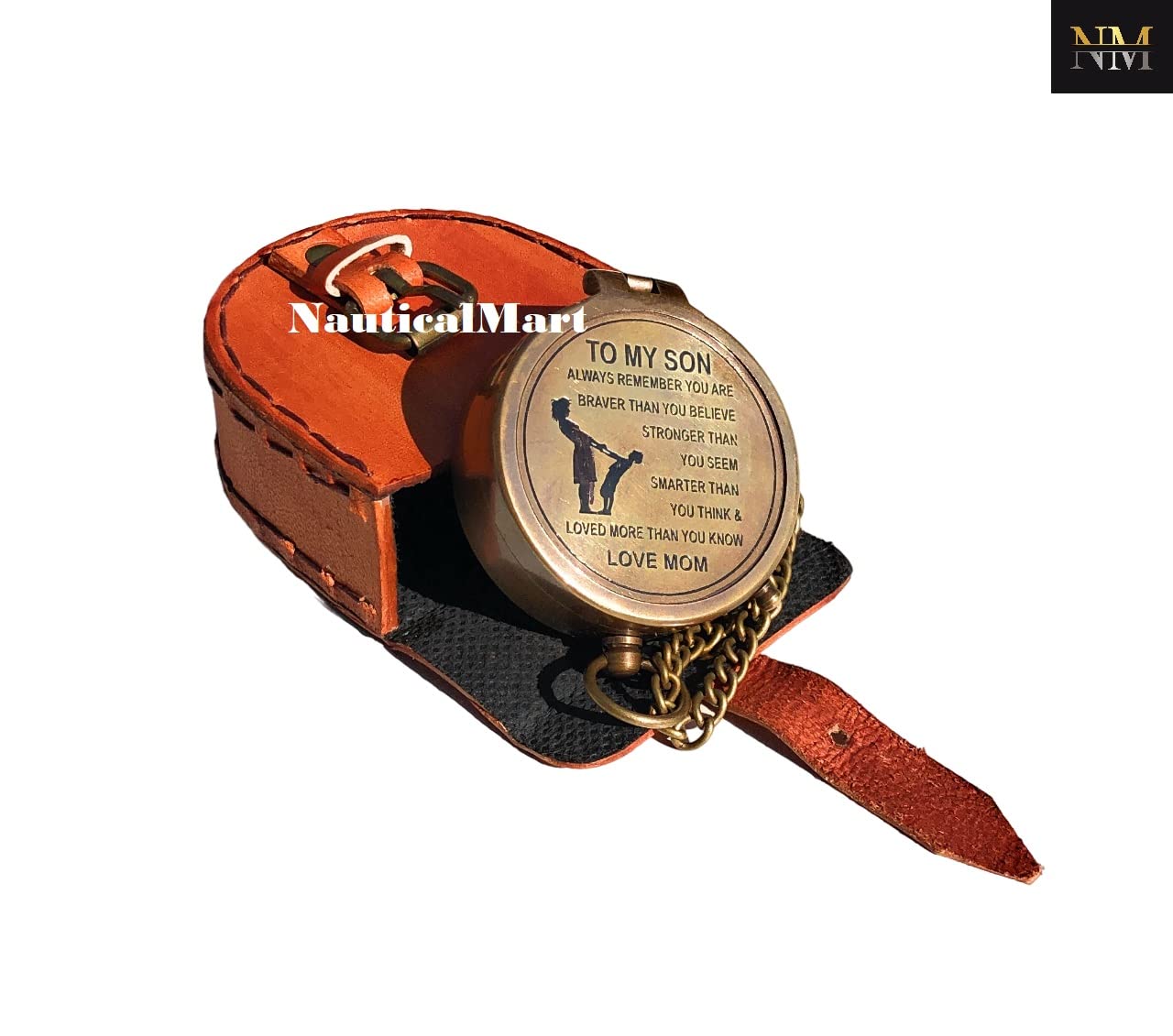 Personalized Brass Compass Gift to My Son - Compass for Anniversary, Birthday, Graduation Day, Confirmation Gift, Valentine Gift, Parting Gift, Sailor Gift