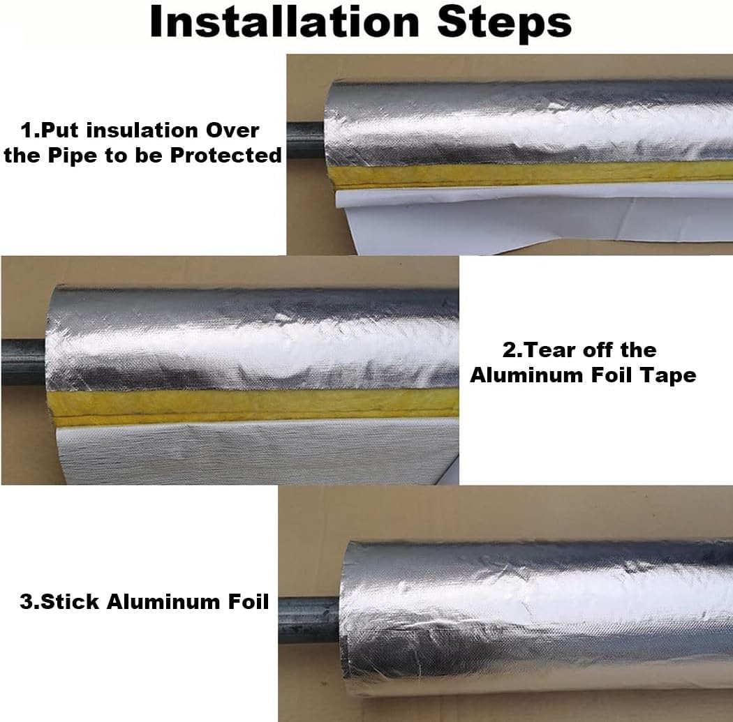 Pipe Insulation Tubing, Glass Wool Pipe Rock Wool Insulation Pipe Fire Resistant High Temperature Steam Pipe Insulation Material, 1/1-6" Wall(108mm/4.3in*30mm)