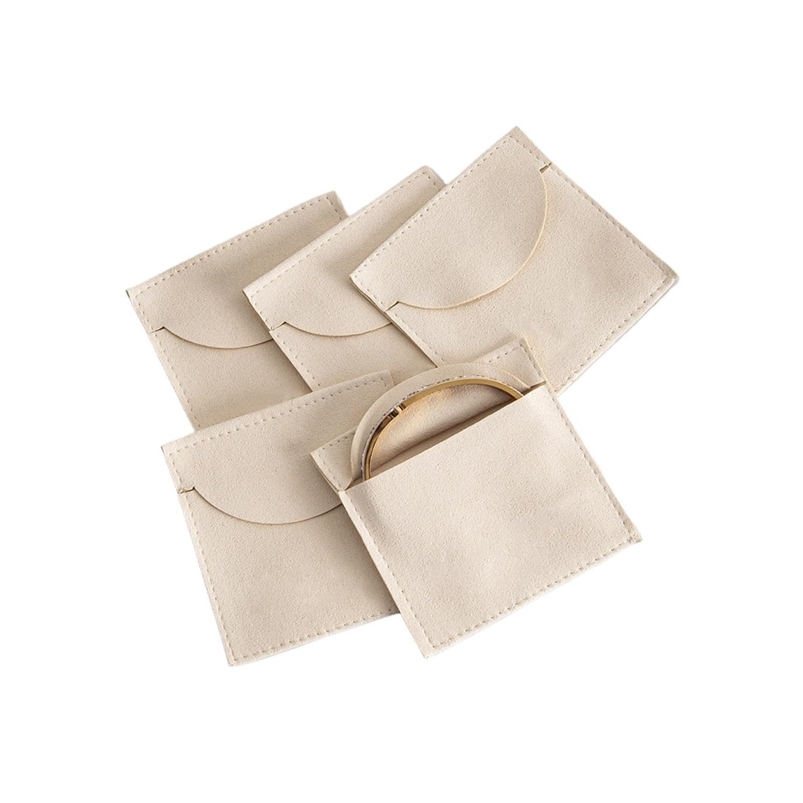 Bolsas de terciopelo para joyas y regalos, tipo sobre con cierre elegante, lote de 10 unidades