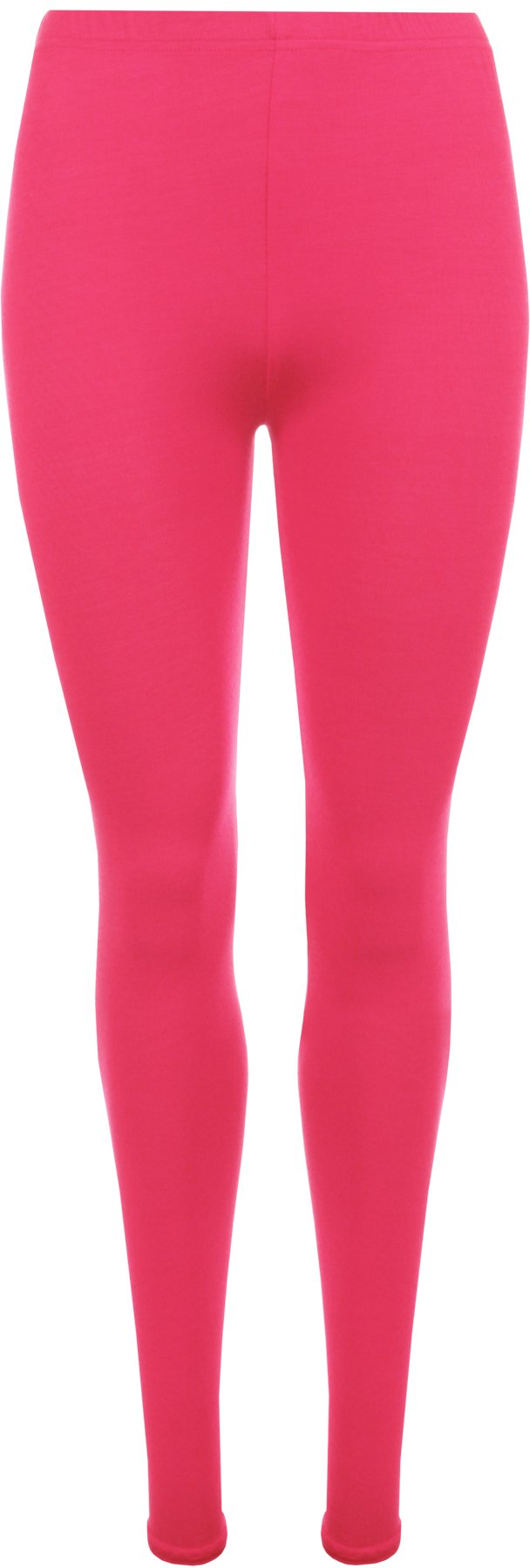 WearAll Ladies Stretch Long Leggings Womens Plus Size Cerise 28/30