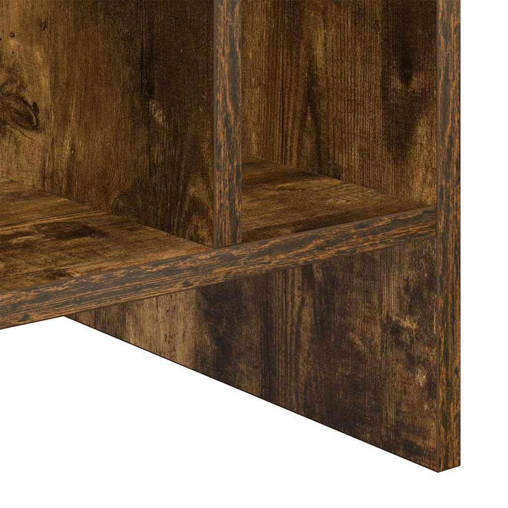 Hothingwell Vinylschrank Eiche, Rauchgrau, 78,5 x 35 x 45 cm, Holz | Fertiges Rückendesign, Installation links oder rechts, Wartung feuchtes Tuch, Aufbewahrung von Zeitschriften