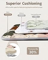 Vista 4 de Blissful Diary Baby Play Mats for Floor, 59x59 Inch Thicker and Larger Soft Cushioning Foam Playmats for Babies and Toddlers, Foldable Washable Baby