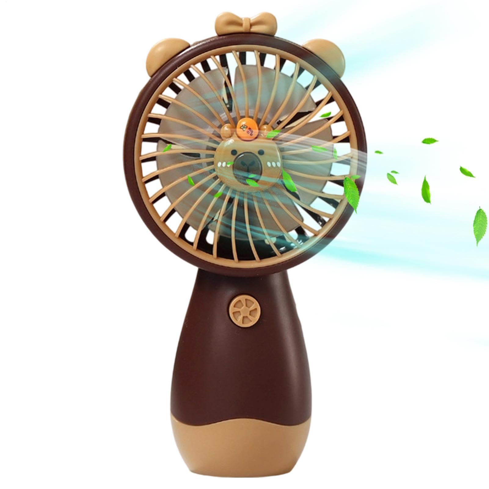 Capybara, ventilatore personale a mano, portatile, portatile, ricaricabile, USB, per esterni, per campeggio, estate, spiaggia, festival, sport, ufficio, escursionismo, ,