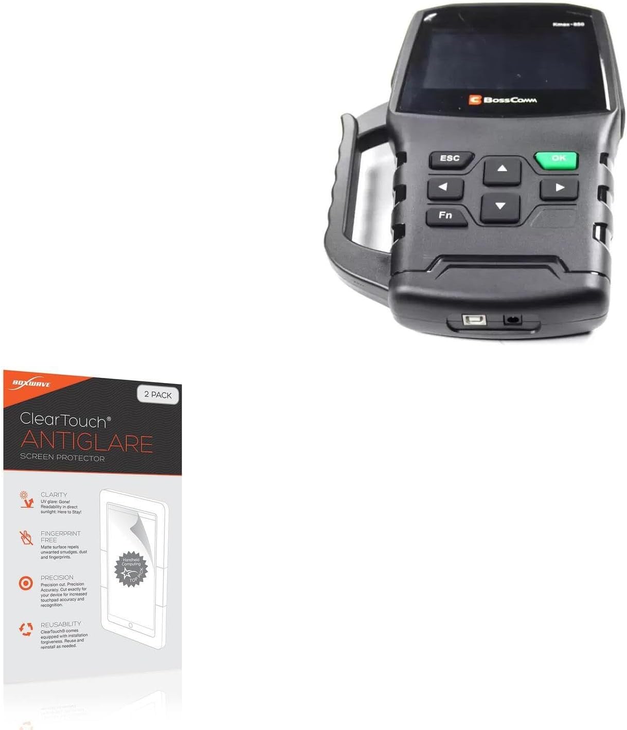 BoxWave Screen Protector Compatible with Bosscomm IFIX-919 - ClearTouch Anti-Glare (2-Pack), Anti-Fingerprint Matte Film Skin