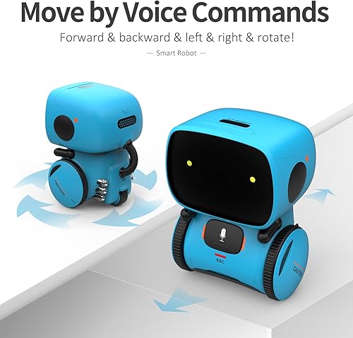 Miniatura 4 de GILOBABY Robot de juguete para niños, robot interactivo, robot parlante inteligente con sensor táctil de control de voz, canto, baile, grabación,