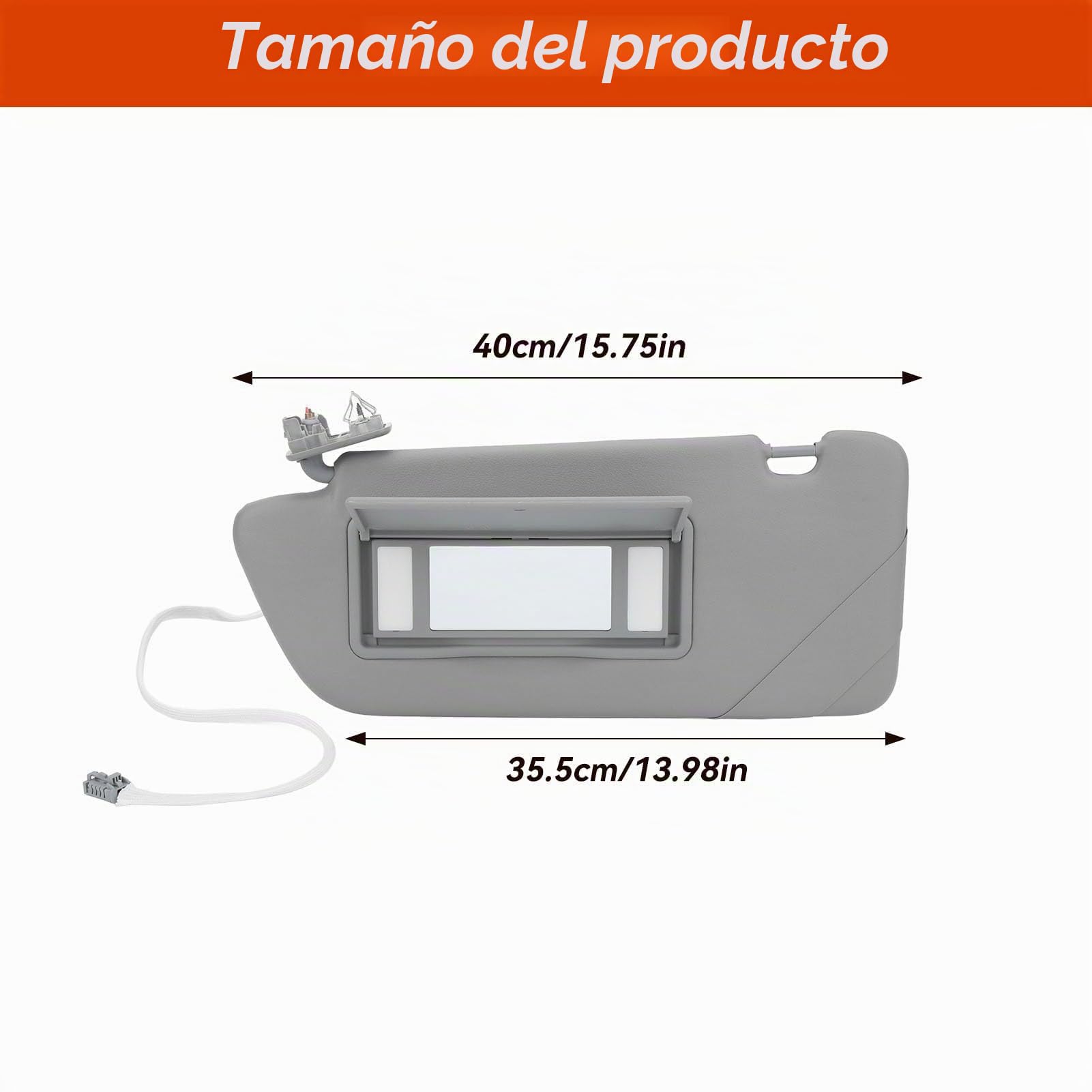 Viseras Interiores para Automóviles, ABS Parasol para El Lado Izquierdo del Conductor Automático Visera Parasol Sin Techo Corredizo Y Reemplazo De Luz para Peugeot 2008 3008 301 308 308S 408 508