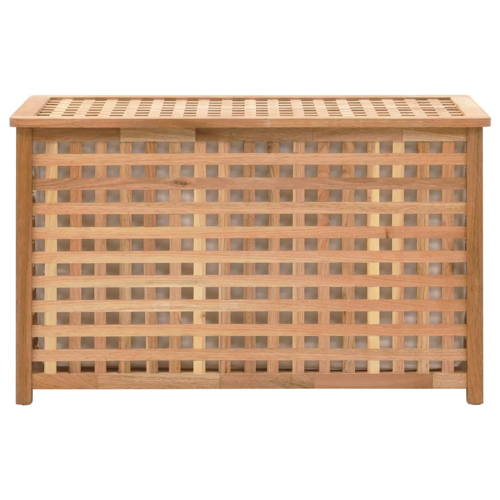 Tidyard Wäschetruhe Wäschebox Wäschekorb Massivholz und Sperrholz Wäschesammler mit luftdurchlässigem Deckel und herausnehmbaren Wäschesack für Handtücher, Wäsche, Natur