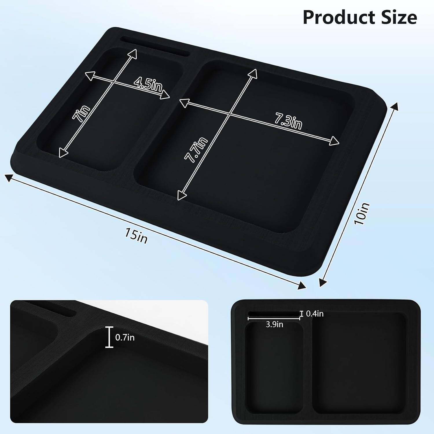 Boat Dash Pad,Multi-Compartment Design Boat Dash Pad Foam,EVA Foam Boat Dashboard Organizer Accessory Holder for Fishing Boats, Kayaks, Car Dashboards,15×10In
