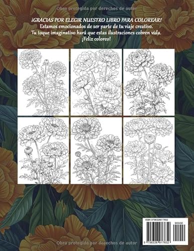 Caléndulas de Gran Tamaño Libro Para Colorear Para Adultos Para Mujeres: Páginas Para Colorear De Ca