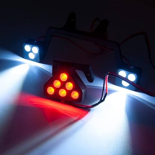 Miniatura 8 de MORLORDY RC delantero y trasero LED luz kits faro trasero para 1/5 Kraton 4WD 8S BLX ARA110002 Camión mejoras