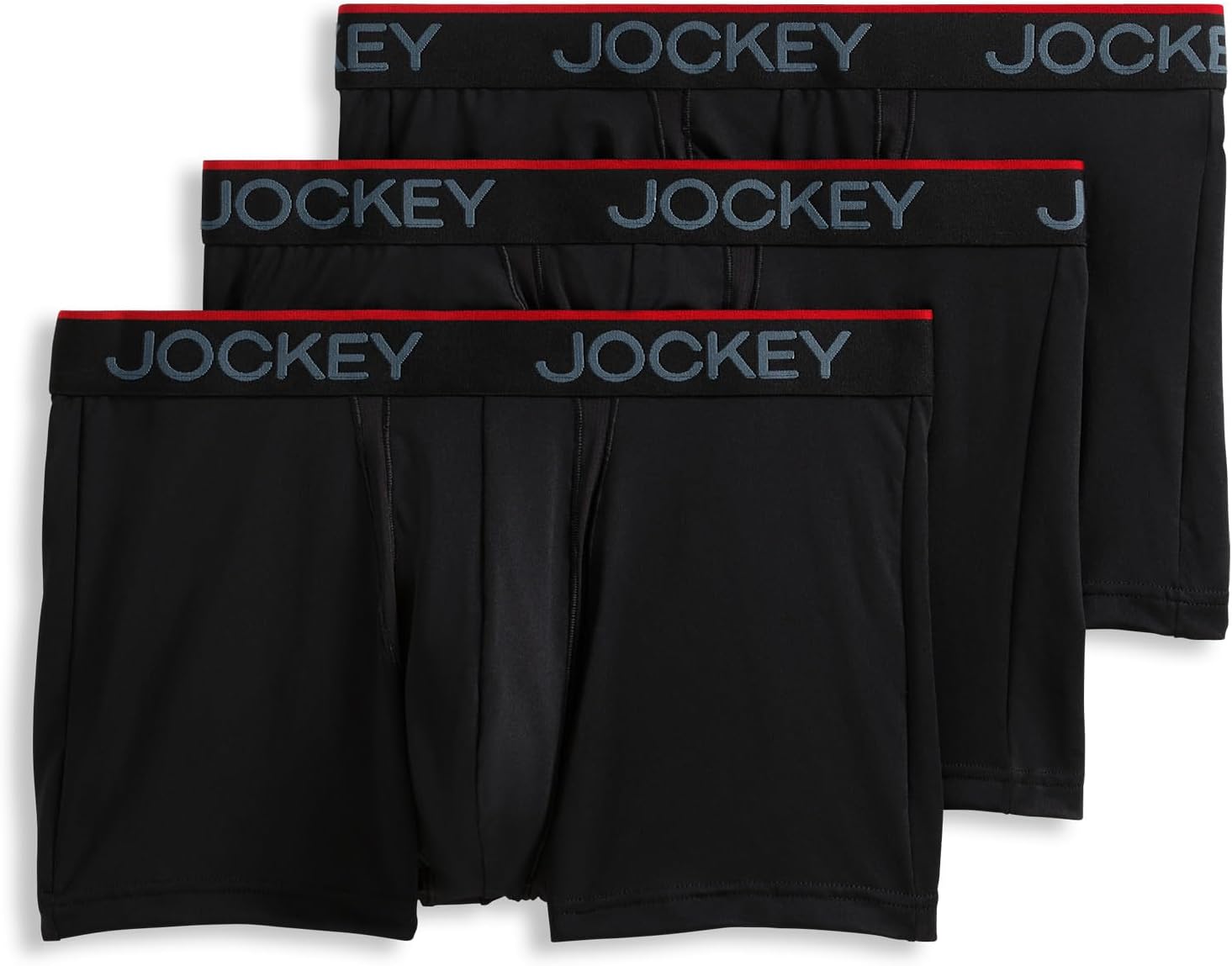 Jockey Men's Underwear Chafe Proof Pouch Microfiber 3" Trunk - 3 Pack