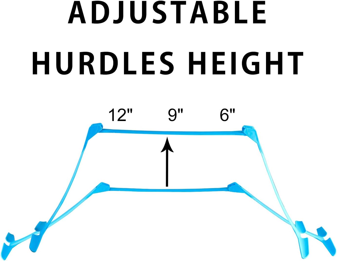 HYDDNice Adjustable Hurdles and Cone Set with 6 Agility Hurdles 6", 9" and 12" Height Adjustable,12 Speed Cones & Portable Carry Bag for Soccer Sports Plyometric Speed Strength Training : Sports & Outdoors