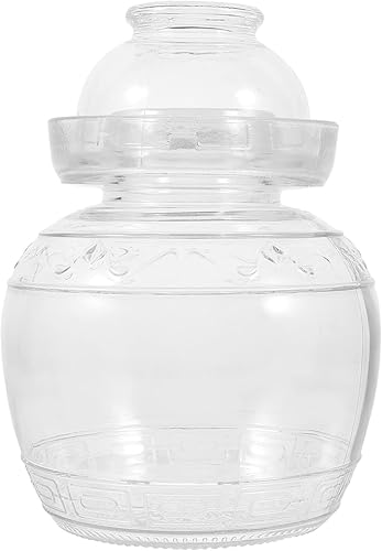 Miniatura 1 de Cabilock Tarro de fermentación de vidrio chino tradicional de fermentación Crock Contenedores de almacenamiento de alimentos Tarros de pepinillo con