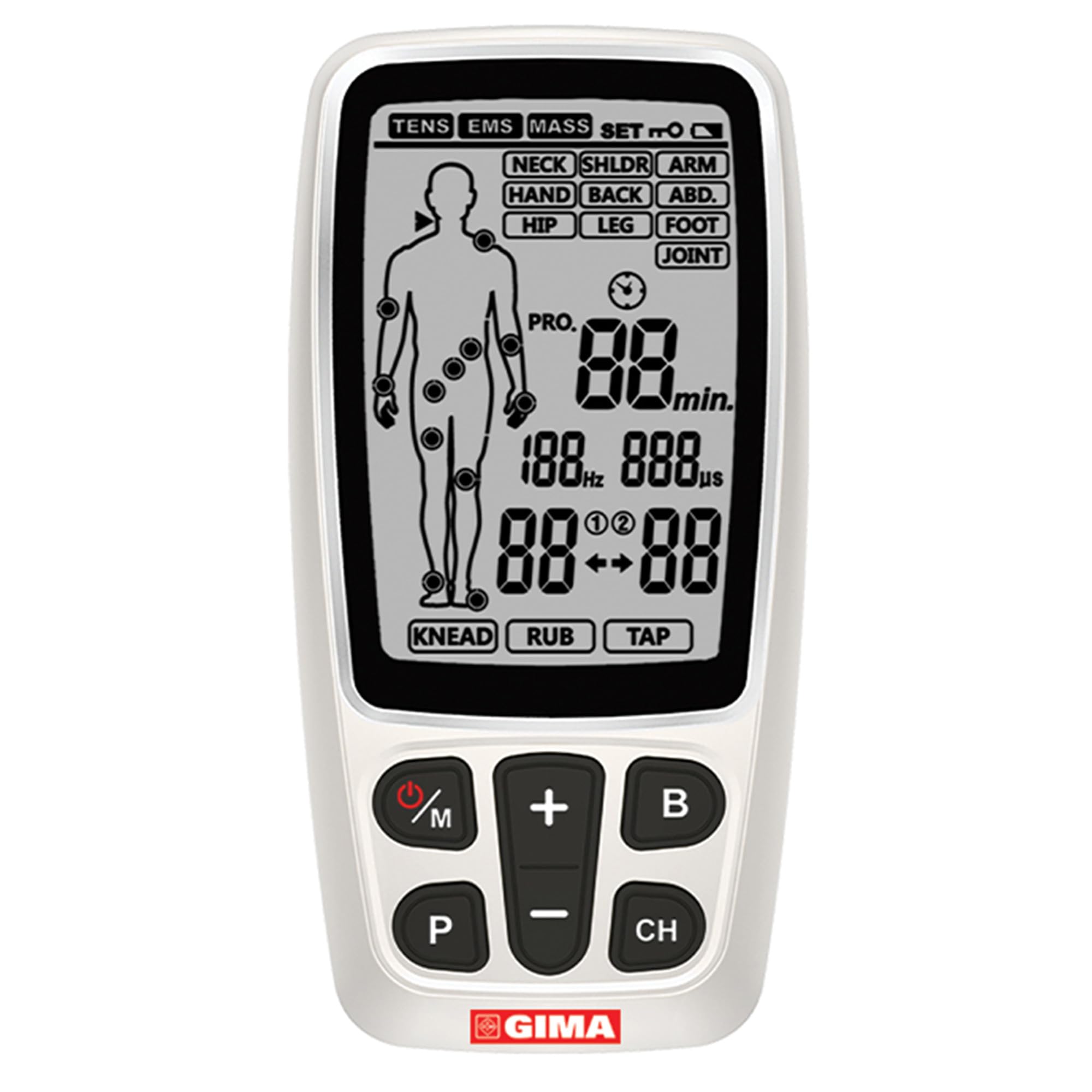 "P16" GIMA-CARE TENS/EMS - 2 canali - 60 programmi