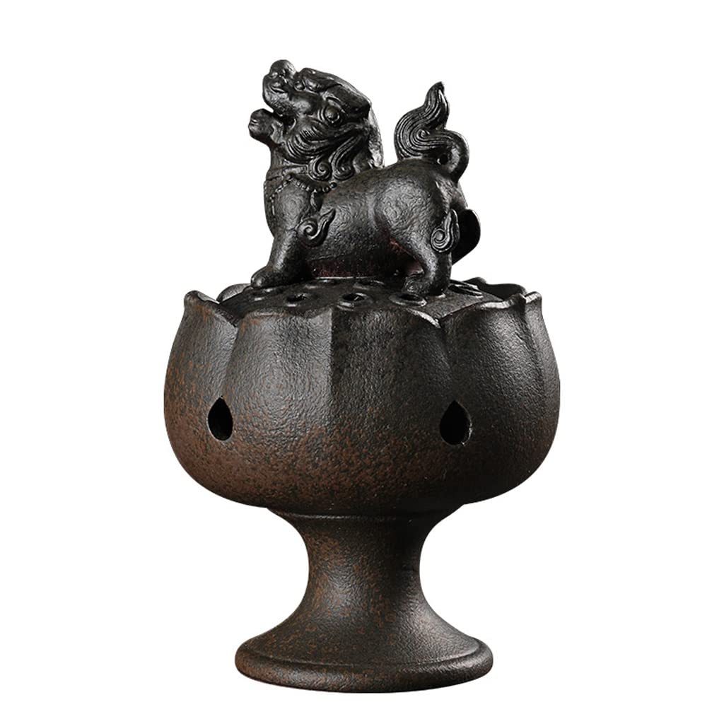 Incense Holder Base Buddha Supplies Ceramic Incense Furnace Agarwood Road Antique Lion Ornament