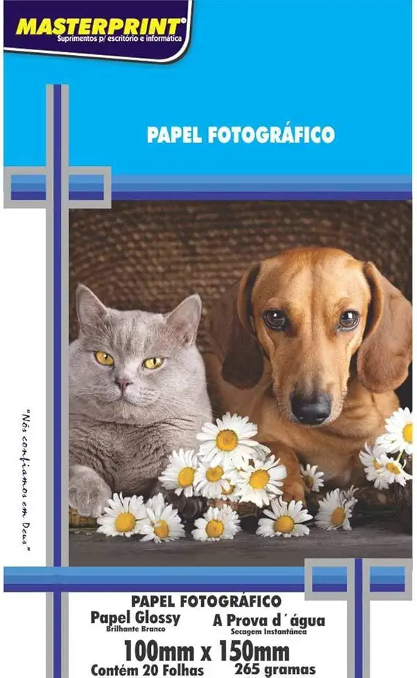 Papel Fotografico Inkjet 10X15Cm Glossy 265G Pacote Com 20-48502
