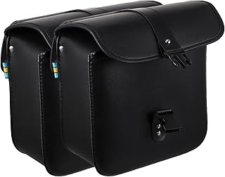 FAVOMOTO Bolsa lateral de couro para motocicleta, bolsa lateral de bagagem, bolsa lateral de ferramentas, bolsa de armazenamento