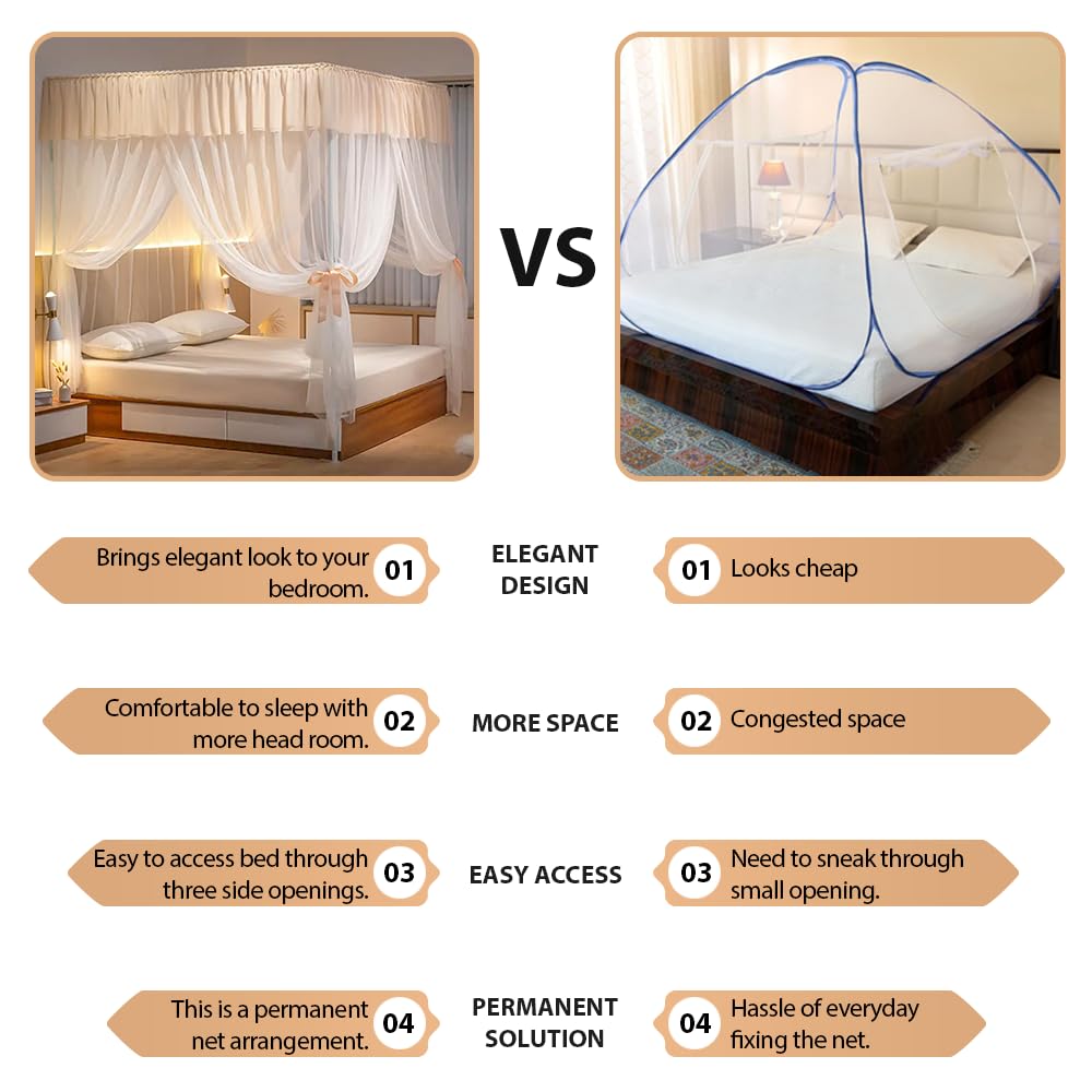 Mosquito Bed Net with Stand - King Size, FREE SHIPPING -5
