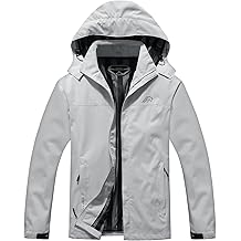 Men's Lightweight Waterproof Hooded Rain Jacket Outdoor Raincoat Shell Jacket for Hiking Travel