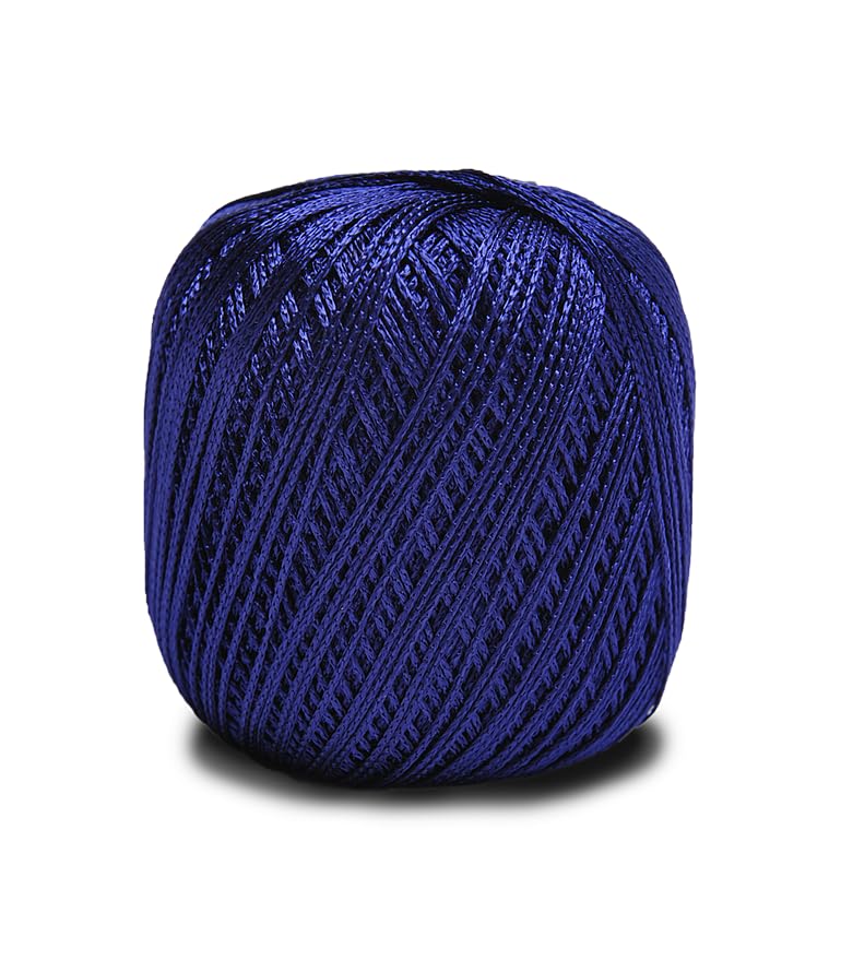 Image of CIRCULO Encanto Slim Yarn 100% Viscose - Luxury & Shine - Sport Weight Yarn - 262 yds, 3.52 oz - Color 2550 - Ball Blue