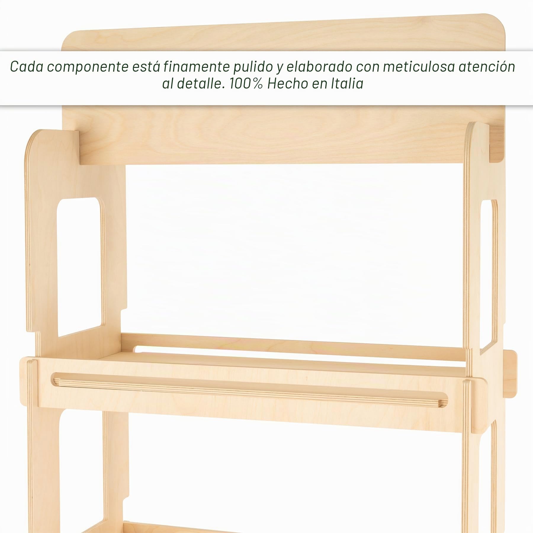 Expositor de Suelo, de Madera, fácil Montaje a presión, 4 estantes, Natural y sostenible, Altura 163 cm (Anchura 66 cm)