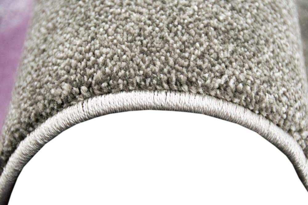 CARPETIA Teppich modern Kurzflor Teppich Karo Pastell lila beige Creme braun Größe 200 x 290 cm