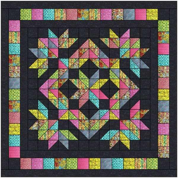Material Maven Quilt Kit Mystical Sky Beautiful QT Fabrics/Pre Cut & Ready to Sew!!