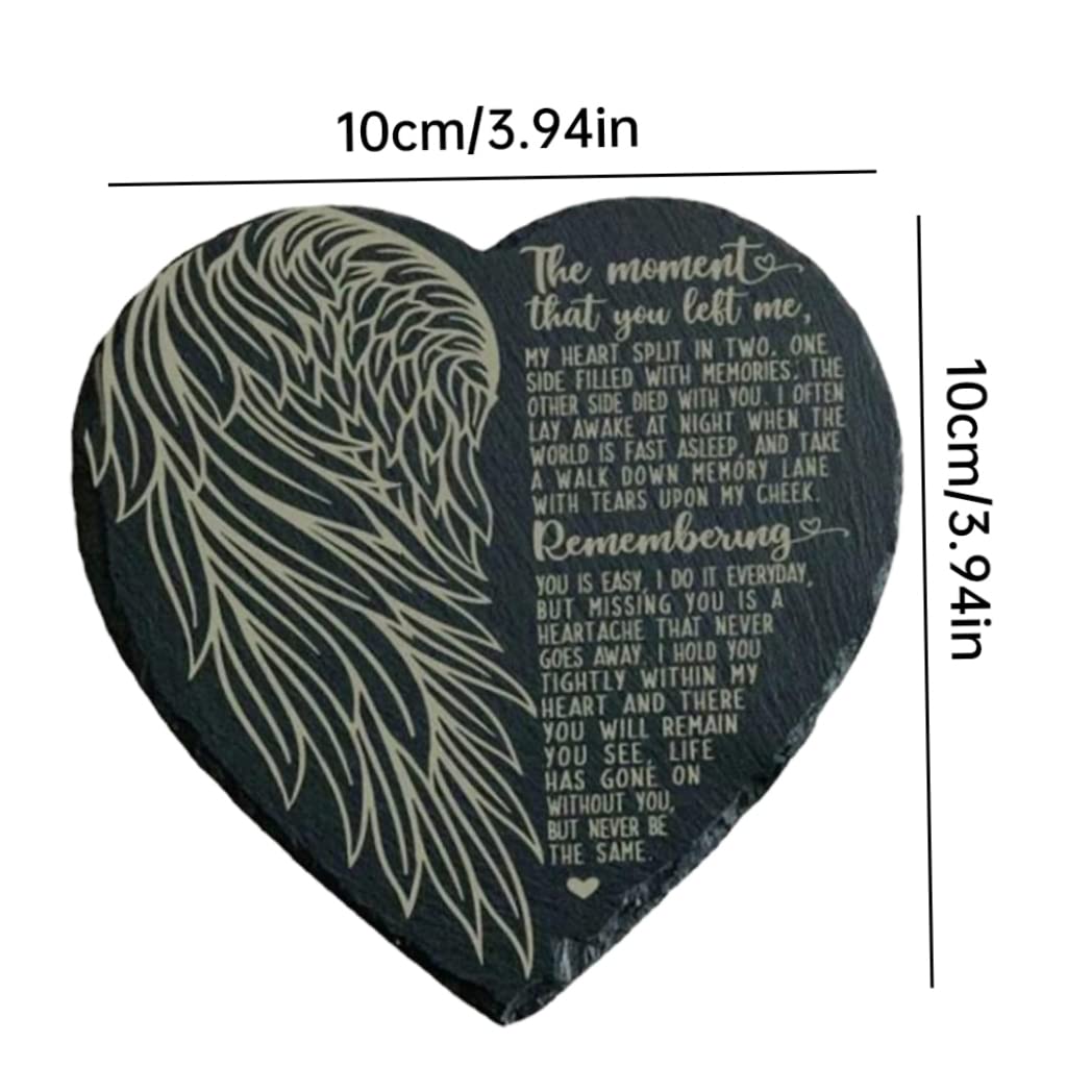 1pc Personnalize Memorial Stone Heart Stepping Stone Heart Memorial Stepping Stone Sympathie Garden Marker pour Le deuil Style3