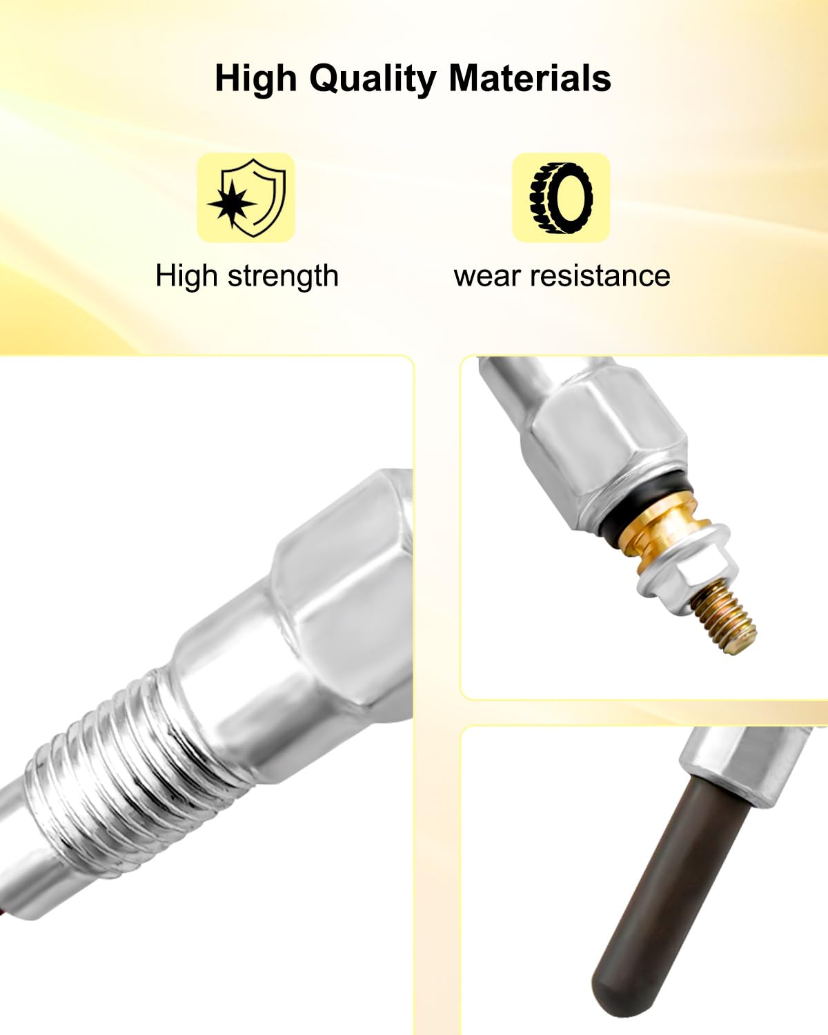 3Pcs Glow Plugs For John Deere 330 332 430 455 655 755 855 F925 - Foto 3