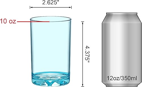 Miniatura 4 de Amazing Abby - Liberty - Vasos de plástico de 10 onzas (juego de 6), vasos de plástico reutilizables de varios colores, sin BPA, inastillables,