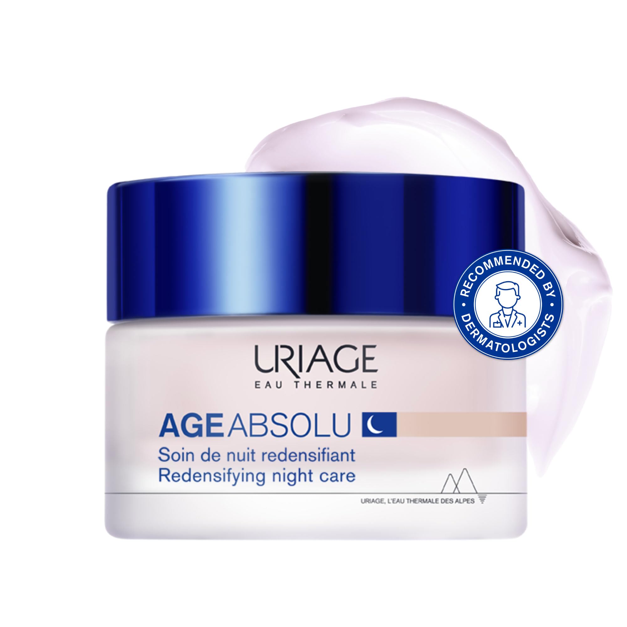 URIAGE AGE ABSOLU Mascarilla de noche reafirmante con Retinol, Ácido Hialurónico y Manteca de Karité – Booster Procolágeno X6 – Reduce visiblemente arrugas – Textura fresca y ultra cómoda