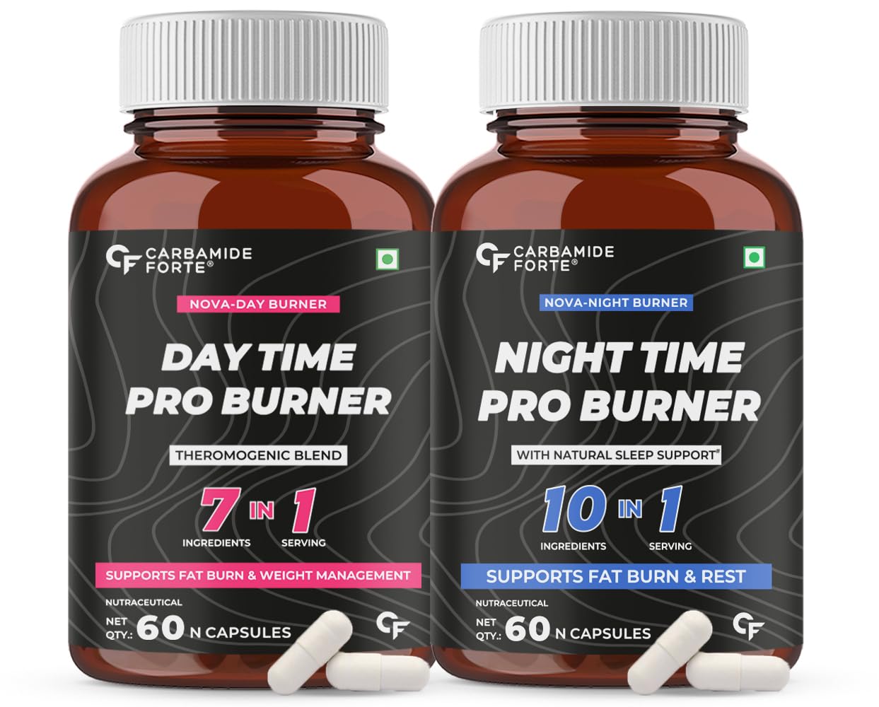Carbamide Forte Day & Night Fat Burner for Weight Loss for Women and