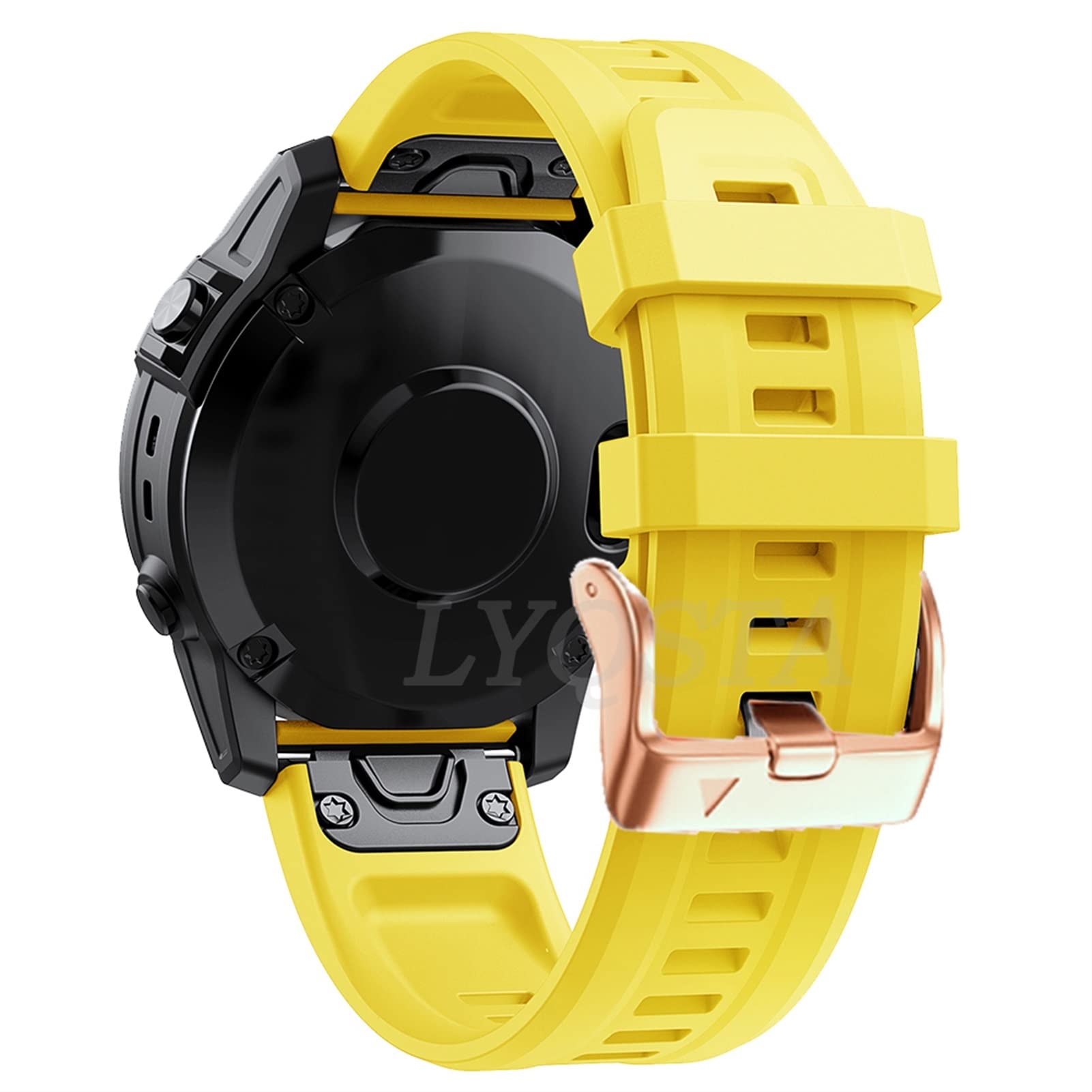 Bracelet Garmin Quickfit 20mm silicone bicolore blanc et noir pour montre connectée Fenix 6S