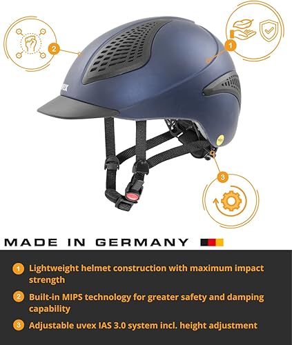 Miniatura 7 de uvex exxential II MIPS - Casco de equitación para mujeres y hombres, casco ajustable con sistema MIPS integrado