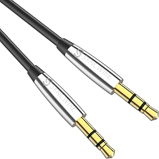 Aux Cable Syncwire 3.5mm AUX Cord (3.3Ft, 1M) - [Ultra-Slim, Copper Shell, Hi-Fi Sound] Auxiliary Audio Cable for Headphones, Car/Home Stereos, iPod, iPhone, Ipad, Echo Dot, Beats, Sony & More - Black - coolthings.us
