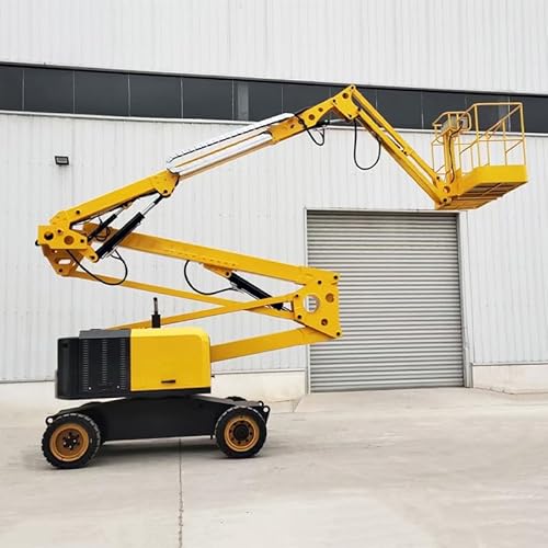 Mobile Articulating Boom Lift 10m 12m Small Boom Man Lift Aerial Work Platform for Indoor/Outdoor Industrial Maintenance & Warehouses