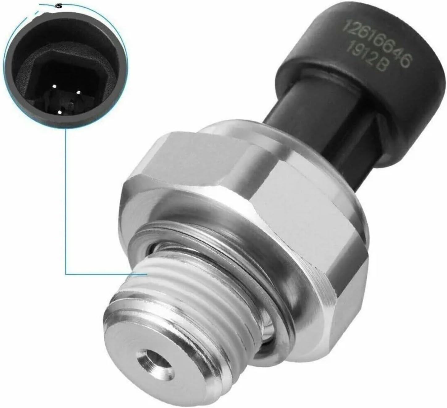 Engine Oil Switch Compatible with Oldsmobile for Bravada 2003 2004 1pcs Car Accessories 3pins Engine Oil Pressure Sensor Switch Replacement Part 12616646