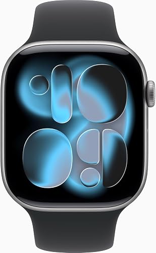 Apple Watch Series 11 [GPS + Cellular, 46mm] Boîtier en Aluminium Gris Sidéral avec Bracelet Sport Noir, M/L (Reconditionné) - 2