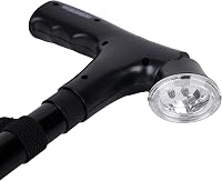 RUNZI LED-es összecsukható járulékbot forgó négylábú talppal és riasztással 6