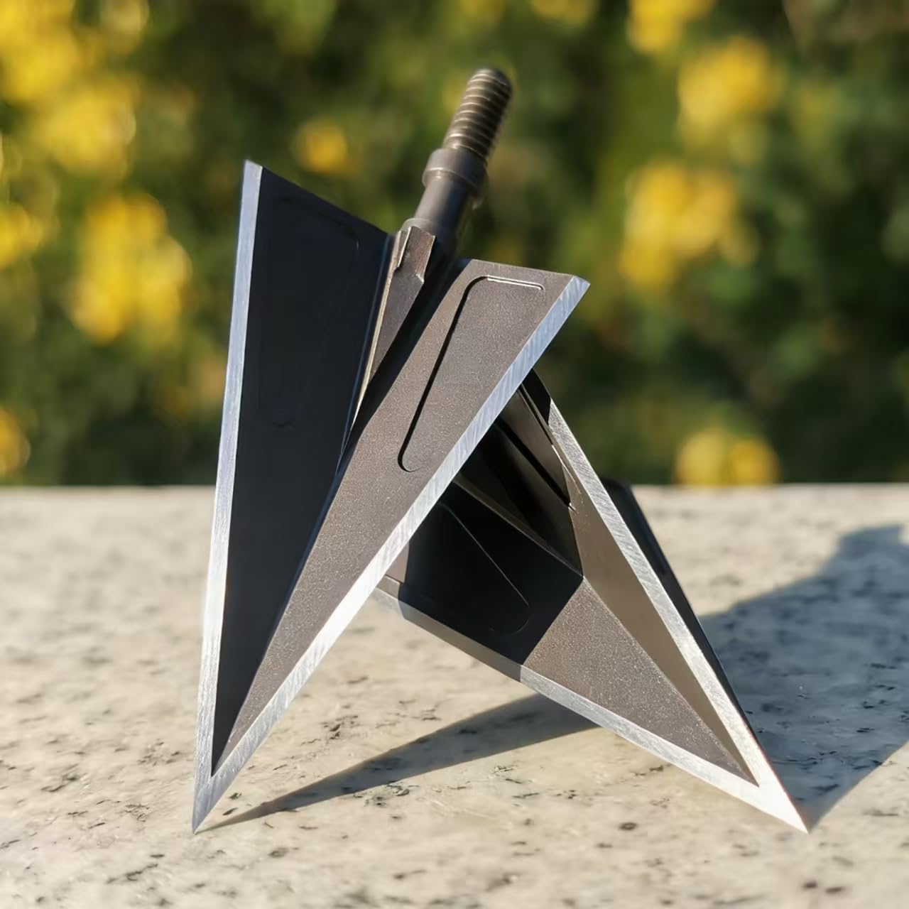 TRIBOUND Fixed Blade Broadhead 195 Grain High Carbon Steel Archery Hunting Arrowhead for Crossbow and Compound Bow