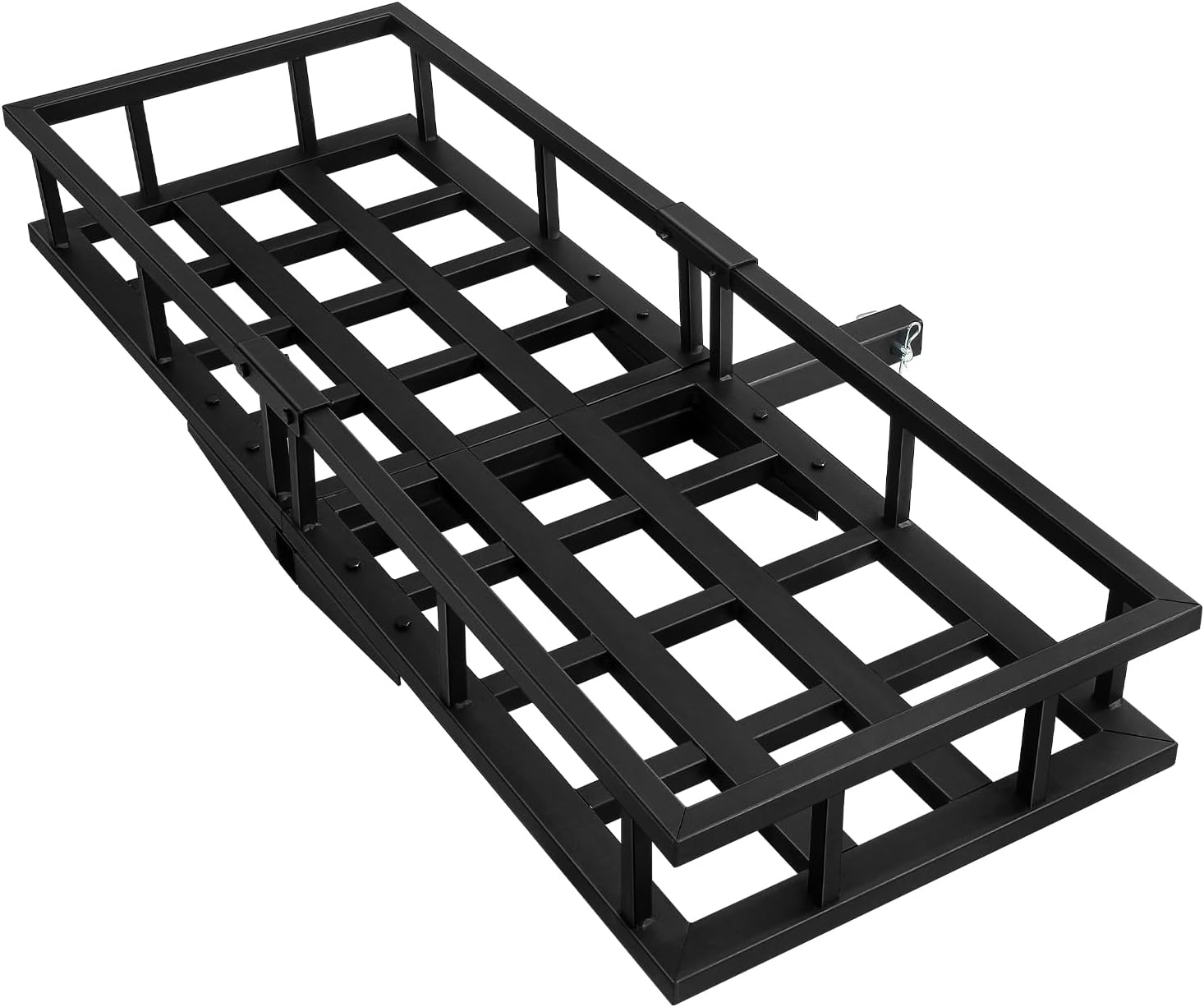 Hitch Cargo Carrier, 60” x 22” x 7” Hitch Mount Cargo Basket, 500LBS Capacity Trailer Hitch Mount Fits 2" Hitch Receiver for Truck SUV Cars Vans, Black