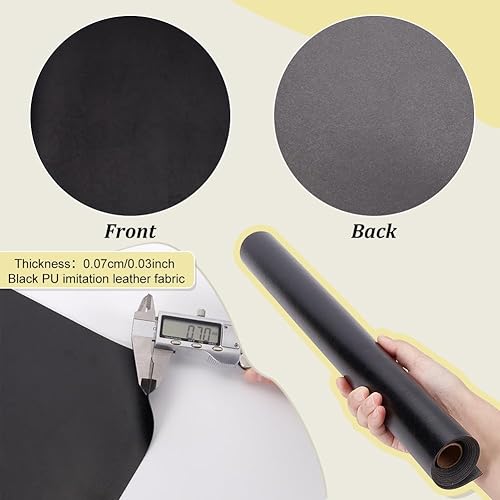 Vista 88 de OLYCRAFT 39.4 x 16.9 pulgadas, tela de imitación de cuero verde oliva para encuadernar libros, superficie de terciopelo con respaldo de papel, tela