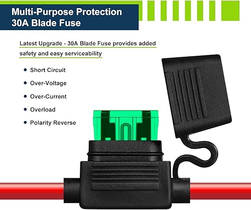 Miniatura 15 de ExpertPower Cargador inteligente de 12 V 1 A para baterías recargables de ciclo profundo LiFePO4 de litio | DC 5521 macho y pinzas de cocodrilo |