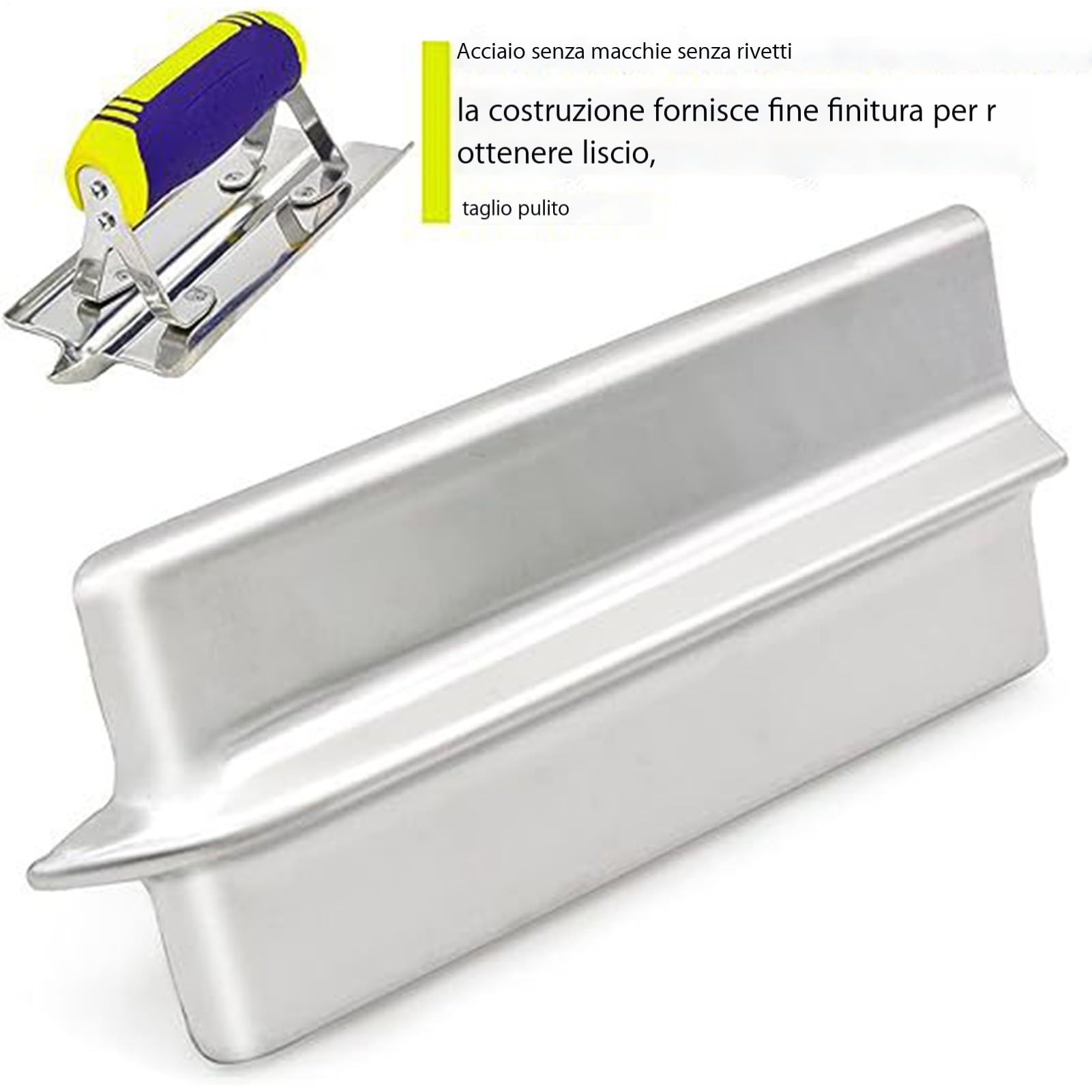 Bordatrice Manuale Per Cemento, Molatrice Per Cemento | Utensili Per Calcestruzzo Per Molatrice Manuale Con Estremità Curva O Diritta | Costruzione Senza Rivetti, Comoda Impugnatura Ergonomica Per Pro