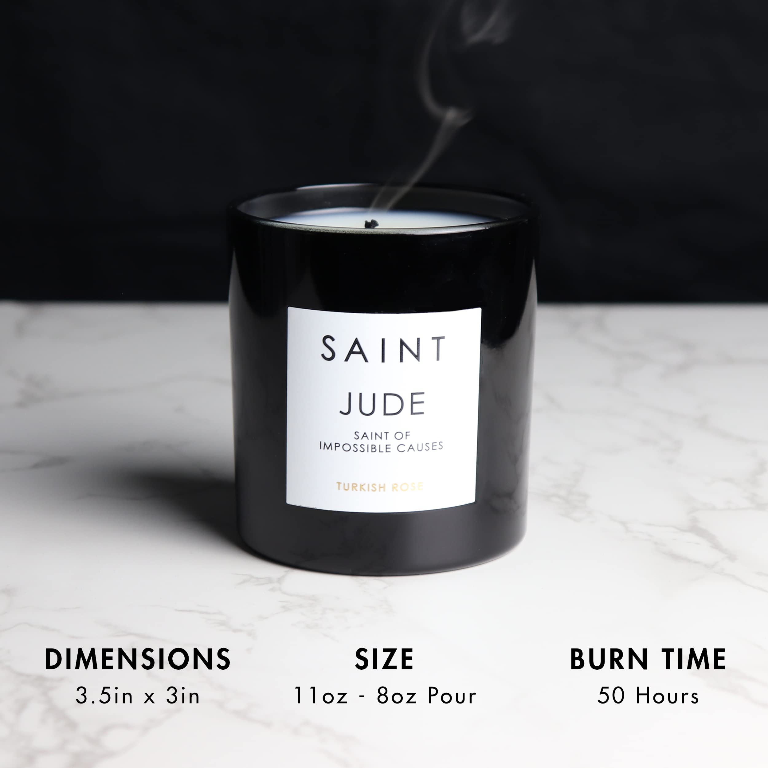 Saint Jude Duftkerze mit Gebet, Gebetsmünze und Heiligem Öl, der unmöglichen Ursachen, Soja-Kokosnuss-Aromatherapie-Kerze mit 50 Stunden Brenndauer
