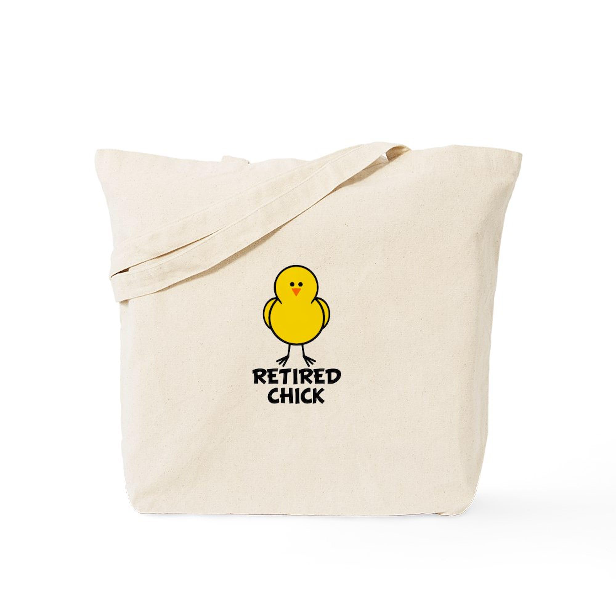 CafePress Retired Chick Tote Bag Reusable Natural Beige Canvas Shopping Bag